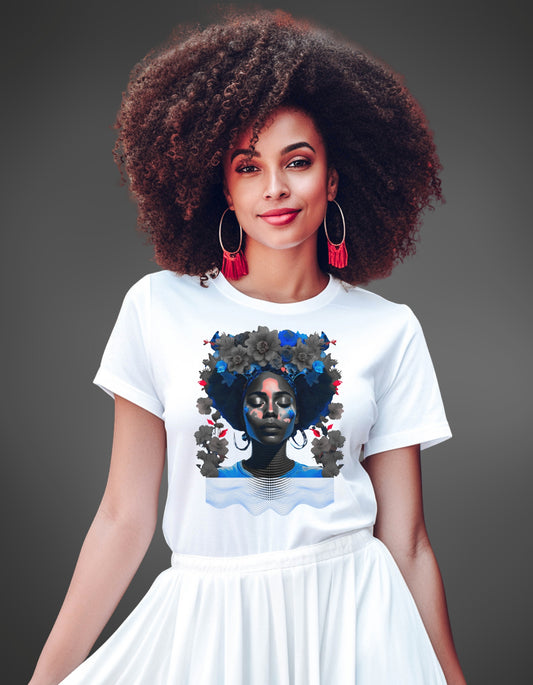 Stillness in Bloom – Graphite Crown Unisex Tee