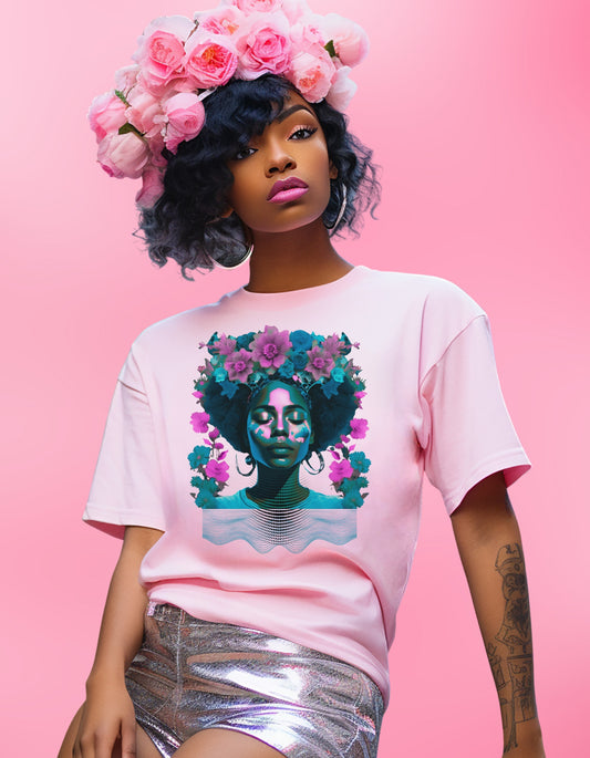 Stillness in Bloom – Magenta Crown Unisex Tee