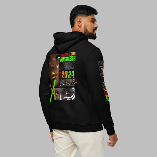 Minding OUR Business Unisex Organic Hoodie - Vivid Edition